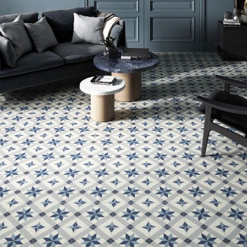 blue star pattern tiles Sydney